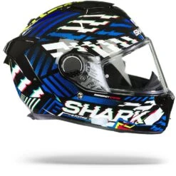 Shark Spartan GT Bcl. Micr. E-Brake Zwart Geel Blauw KYB Integraalhelm -Shark Winkel Shark spartan gt bcl micr e brake black yellow blue.29