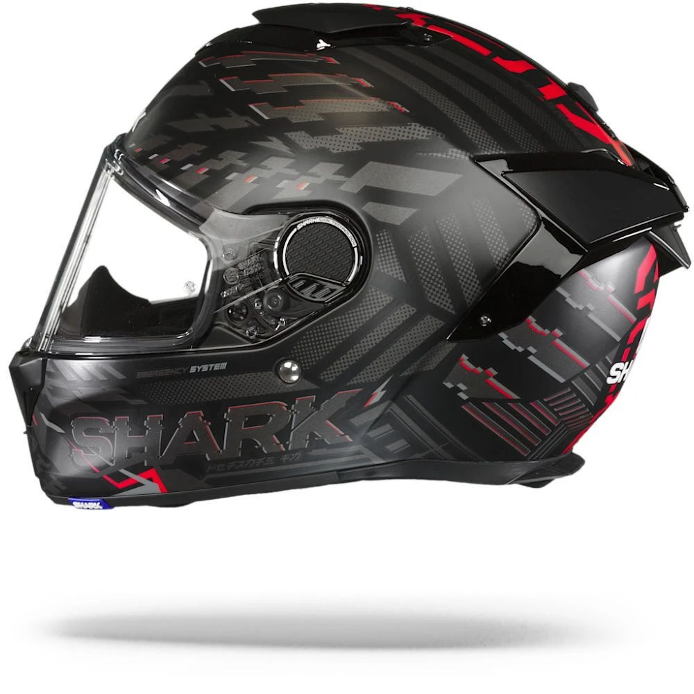 Shark Spartan GT Bcl. Micr. E-Brake Mat Mat Zwart Rood Antraciet KRA Integraalhelm 3 Shark Spartan GT Bcl. Micr. E-Brake Mat Mat Zwart Rood Antraciet KRA Integraalhelm