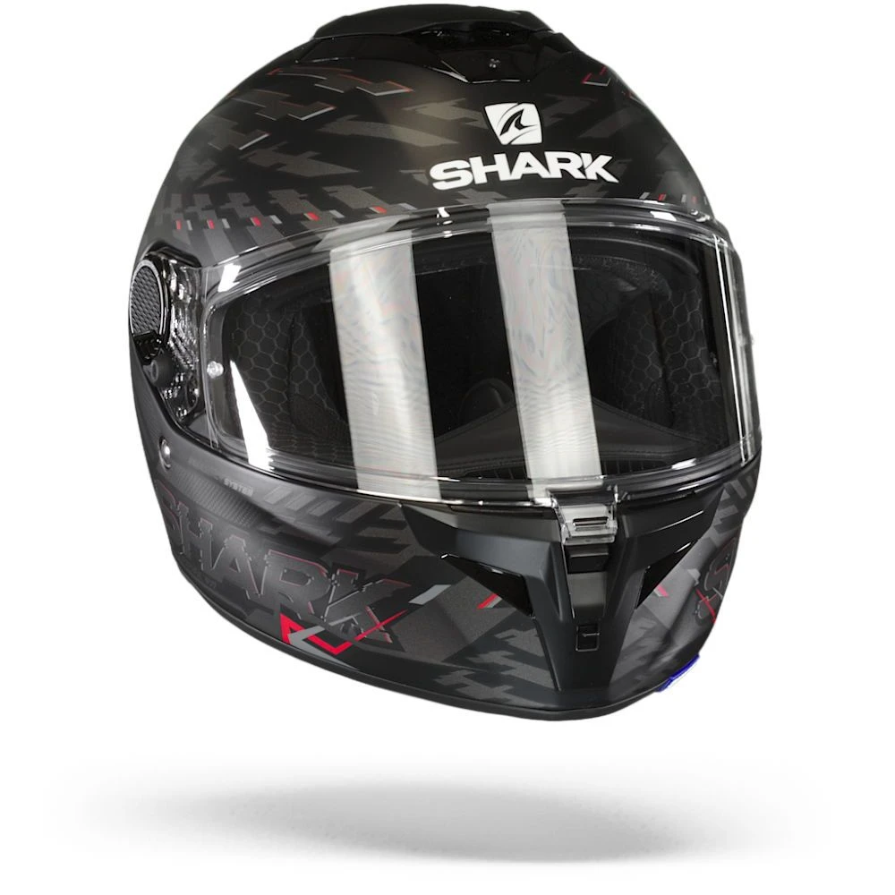 Shark Spartan GT Bcl. Micr. E-Brake Mat Mat Zwart Rood Antraciet KRA Integraalhelm 5 Shark Spartan GT Bcl. Micr. E-Brake Mat Mat Zwart Rood Antraciet KRA Integraalhelm - Afbeelding 3