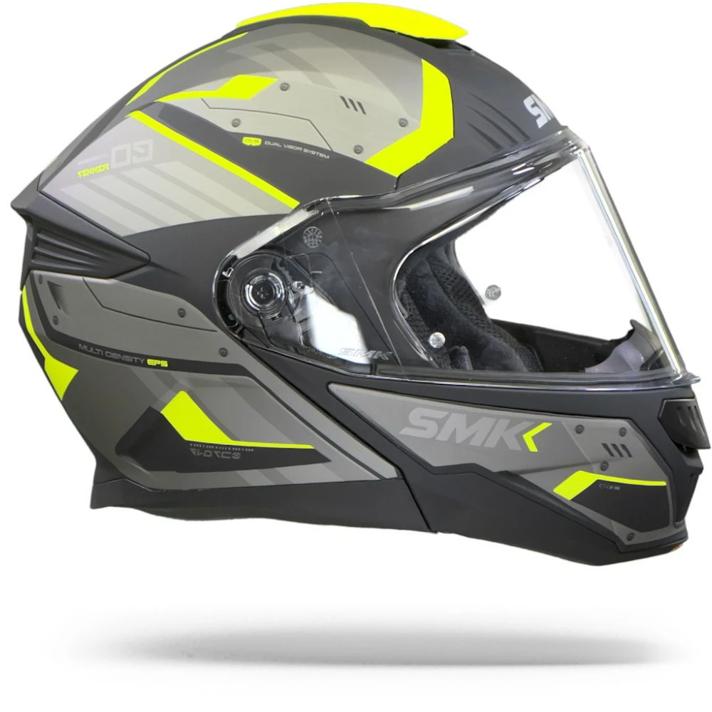SMK Gullwing Tekker Grijs Geel Systeemhelm 8 SMK Gullwing Tekker Grijs Geel Systeemhelm - Afbeelding 6