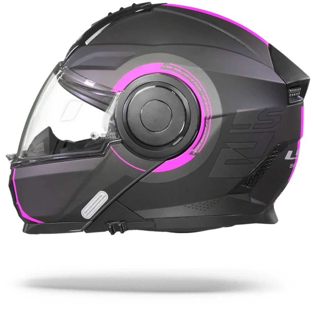 LS2 FF902 Scope Arch Mat Titanium Roze Systeemhelm 4 LS2 FF902 Scope Arch Mat Titanium Roze Systeemhelm - Afbeelding 2