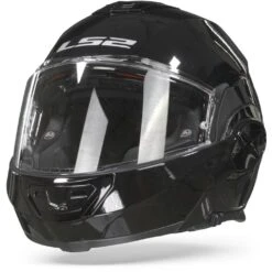 LS2 FF399 Valiant Single Mono Glans Zwart Systeemhelm -Shark Winkel ls2ff399valiantsinglemonoglossblack frontpage