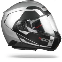 Nolan N100-5 Consistency Flat Zilver N-Com 021 Systeemhelm -Shark Winkel nolan n100 5 consistency 21.29 1