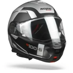 Nolan N100-5 Consistency Flat Zilver N-Com 021 Systeemhelm -Shark Winkel nolan n100 5 consistency 21.33 1