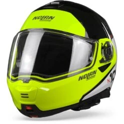 Nolan N100-5 Plus Distinctive 28 Glans Zwart Geel Wit Systeemhelm -Shark Winkel nolan n100 5plus distinctive28 glossyblackyellow frontpage