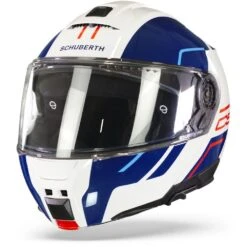 Schuberth C5 Master Wit Blauw Systeemhelm -Shark Winkel schuberth c5 master white blue frontpage