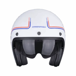 Scorpion Belfast Evo Soul Mat Wit-Blauw-Rood Jethelm -Shark Winkel scorpion belfast evo soul matt white blue red 2 2