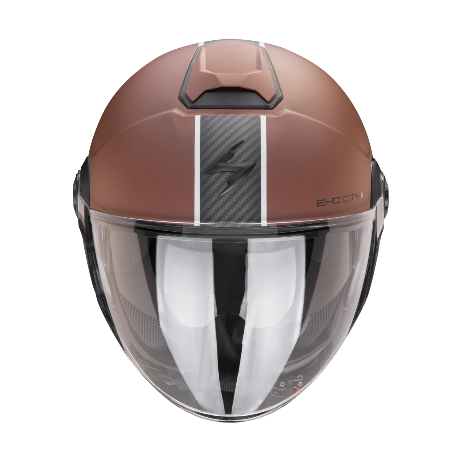 Scorpion Exo-City II Carbo Donker Bruin-Zwart Jethelm 3 Scorpion Exo-City II Carbo Donker Bruin-Zwart Jethelm