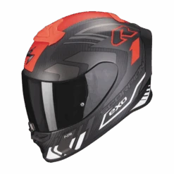 Scorpion Exo-R1 Evo Carbon Air Supra Mat Zwart-Zilver-Wit Integraalhelm