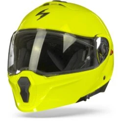 Scorpion EXO-930 Solid Neon Geel Systeemhelm -Shark Winkel scorpionexo 930solidneonyellow frontpage