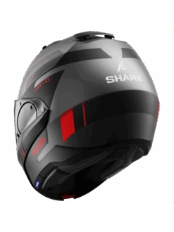 Shark Evo ES Kryd Mat Antraciet Zwart Rood AKR Systeemhelm -Shark Winkel shark evo es kryd mat anthracite black red akr 2