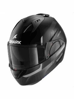 Shark Evo ES Kryd Mat Zwart Antraciet Zilver KAS Systeemhelm -Shark Winkel shark evo es kryd mat black anthracite silver kas 1