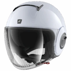 Shark Nano Blank Wit Zilver Glanzend W01 Jethelm