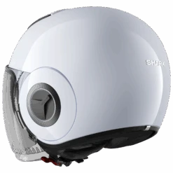 Shark Nano Blank Wit Zilver Glanzend W01 Jethelm -Shark Winkel shark shark nano blank white silver glossy w01 2