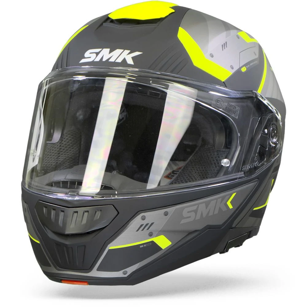 SMK Gullwing Tekker Grijs Geel Systeemhelm 5 SMK Gullwing Tekker Grijs Geel Systeemhelm - Afbeelding 3