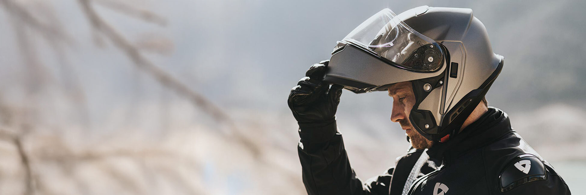 Chroombrander Motorfiets Winkel -Shark Winkel systeemhelmen